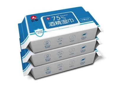 دستمال مرطوب الکل غیر بافته شده 75٪ درجه مواد غذایی